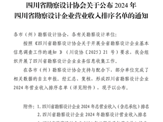 中鼎动态 | 四川省勘察设计企业工程总承包营收排名公布 中鼎世纪位列民营企业第六