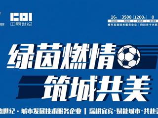 绿茵燃情 筑城共美 | 中鼎世纪助力川超宜宾主场，以专业力量赋能城市美好